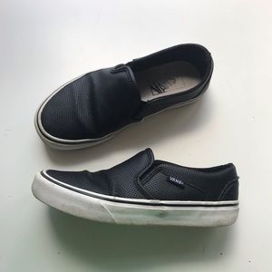 Vans Leather Slip Ons